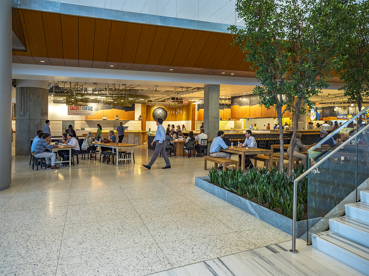 Amenity spaces help Bank of America Tower tenants attract and retain top talent. Image courtesy of Skanska