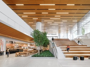 Amenity spaces help Bank of America Tower tenants attract and retain top talent. Image courtesy of Skanska