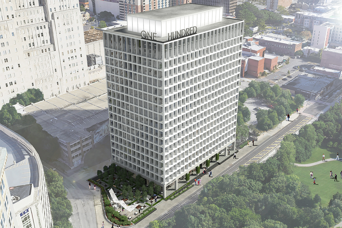In September, CrowdStreet raised $25 million in equity in three hours to help finance Parkway Properties Investments' $80 million acquisition and rehab of 100 Edgewood, a 306,000-square-foot office building in Atlanta. The asset is in an opportunity zone, and sponsors are targeting an internal rate of return of 15 percent and hold period of 10 years. Photo courtesy of CrowdStreet.