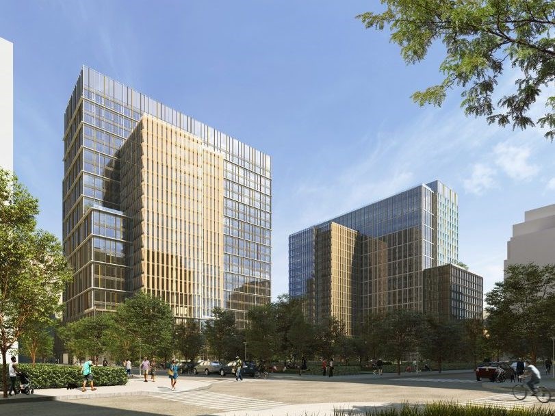 Rendering of Amazon's HQ2. 