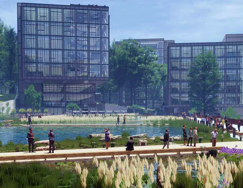 Image of Centene East Coast headquarters in Charlotte N.C. Image courtesy of Centene Corp.