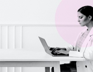Woman working from home during coronavirus pandemic