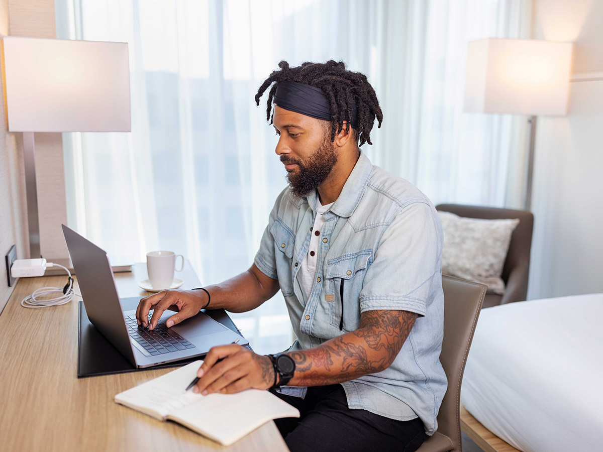 Marriott Bonvoy has designed Day Pass, Stay Pass and Play Pass packages for harried consumers who would like a quiet change of pace from their usual work at home arrangement. Image courtesy of Marriott 