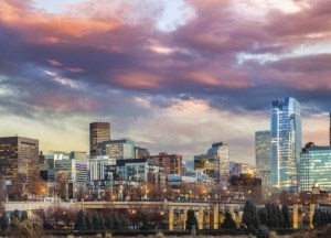 Denver skyline.