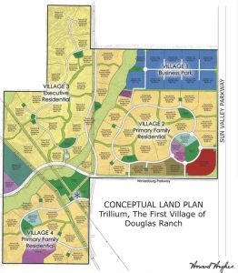 Conceptual land plan for Trillium, the first village of Douglas Ranch, Buckeye, Ariz.