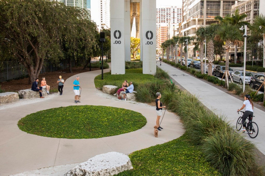 Exterior rendering of The Underline along the Miami River