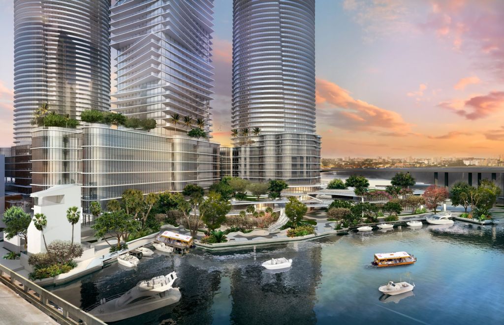 The development site is on the edge of the Miami River.