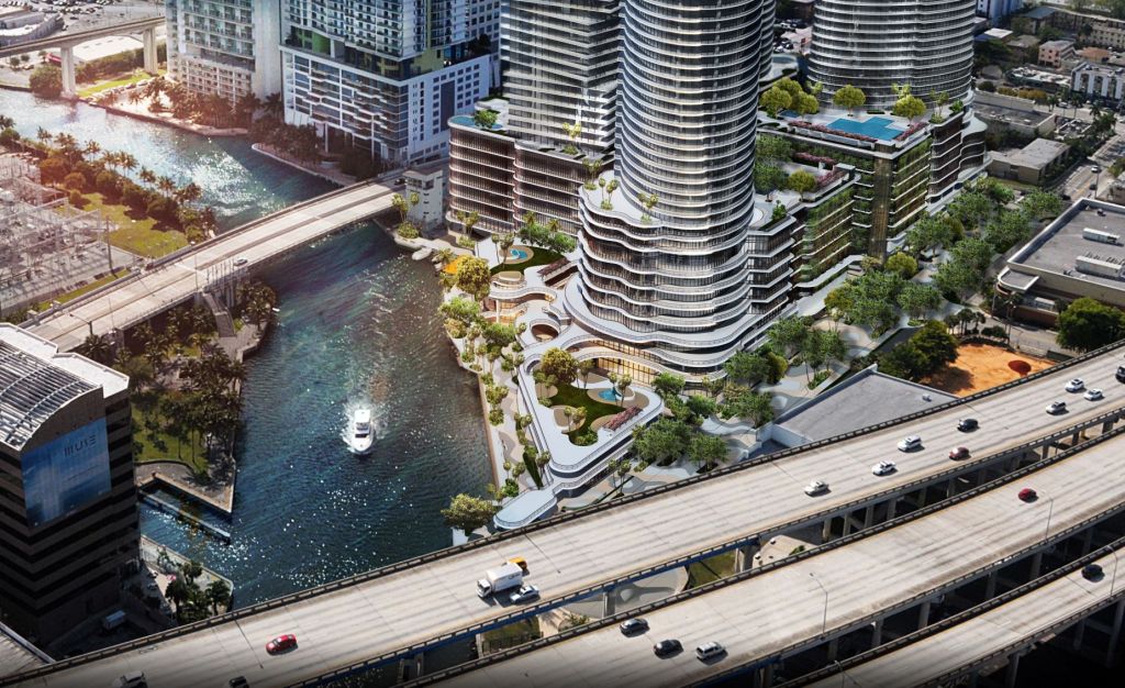 Rendering of Miami River in Brickell