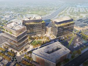 Rendering of Assembly Innovation Park, a life science development in Boston