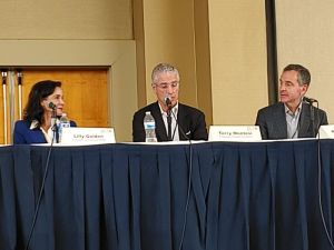 Speakers during the panel “Transforming Retail Properties for Tomorrow” during the National Association of Real Estate Editors 2022 Real Estate Journalism Conference in Atlanta