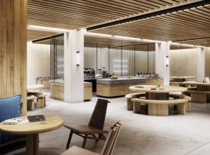 The amenity space of 295 5th Avenue. Image courtesy of Tribeca Associates