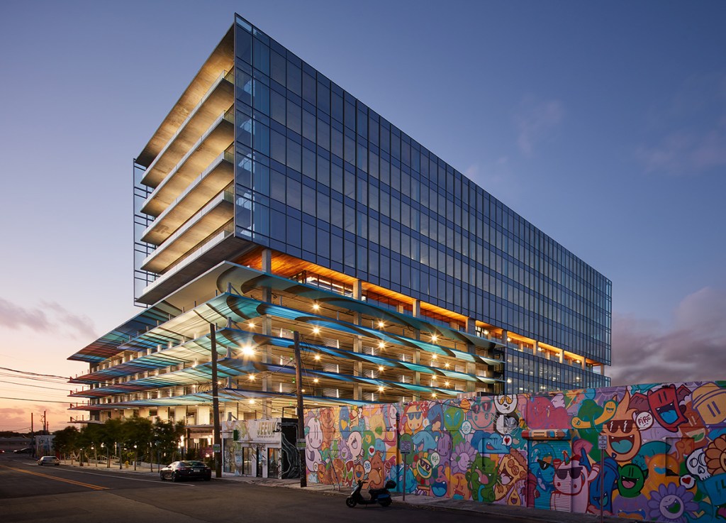 545wyn is a ground-up, 298,000-square-foot creative office and retail building in Miami's dynamic Wynwood neighborhood.