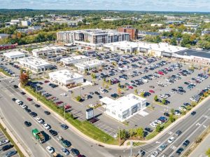 Aerial view of Woburn Village