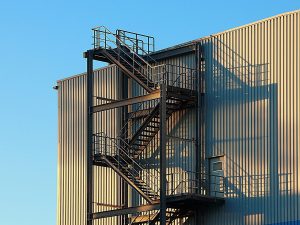 Exterior of industrial building