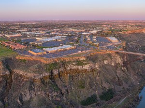 Aerial view of Canyon Park West and Canyon Park East