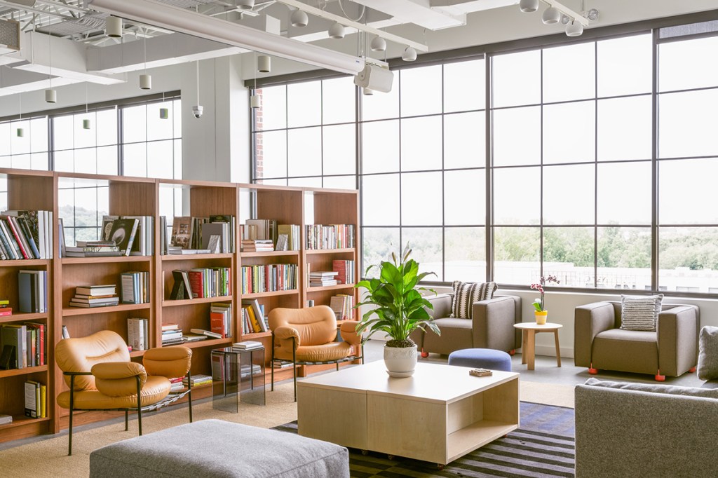 Founded in 2008, WeWork quickly became synonymous with the nascent coworking sector. Its Alpharetta, Ga. property (above), is one of several in metro Atlanta and the company’s second location in the city’s suburbs. Image courtesy of WeWork