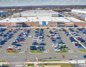 Aerial photo of Walmart Supercenter in Linden, N.J.