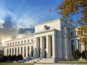 Federal reserve building at Washington D.C. on a sunny day.