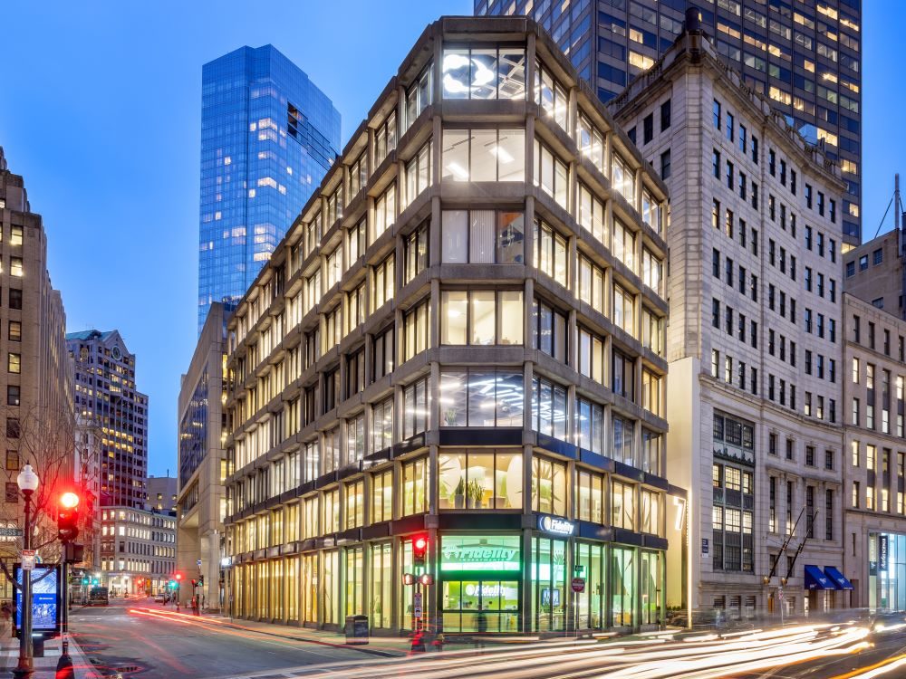 The 7 Post Office Square underwent extensive renovations. Image courtesy of JLL