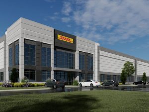 Rendering of upcoming DHL facility in Violet Township, Ohio