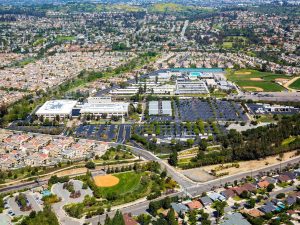 Raytheon Campus encompasses two, three-story buildings on a 33.8-acre site. Image courtesy of Cushman & Wakefield