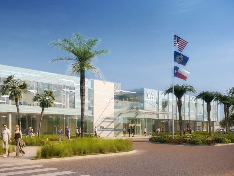 The VA clinic in Corpus Christi, Texas is a two-story building that sits on 6.3 acres. Image courtesy of Hoefer Welker