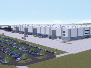 Rendering of Walmart's upcoming "next-generation" fulfillment center in Stockton, Calif.