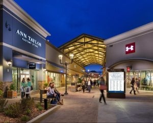The property was transformed into an open-air shopping center in 2025. Image by Jim Roof Creative Inc., courtesy of Tanger Outlets