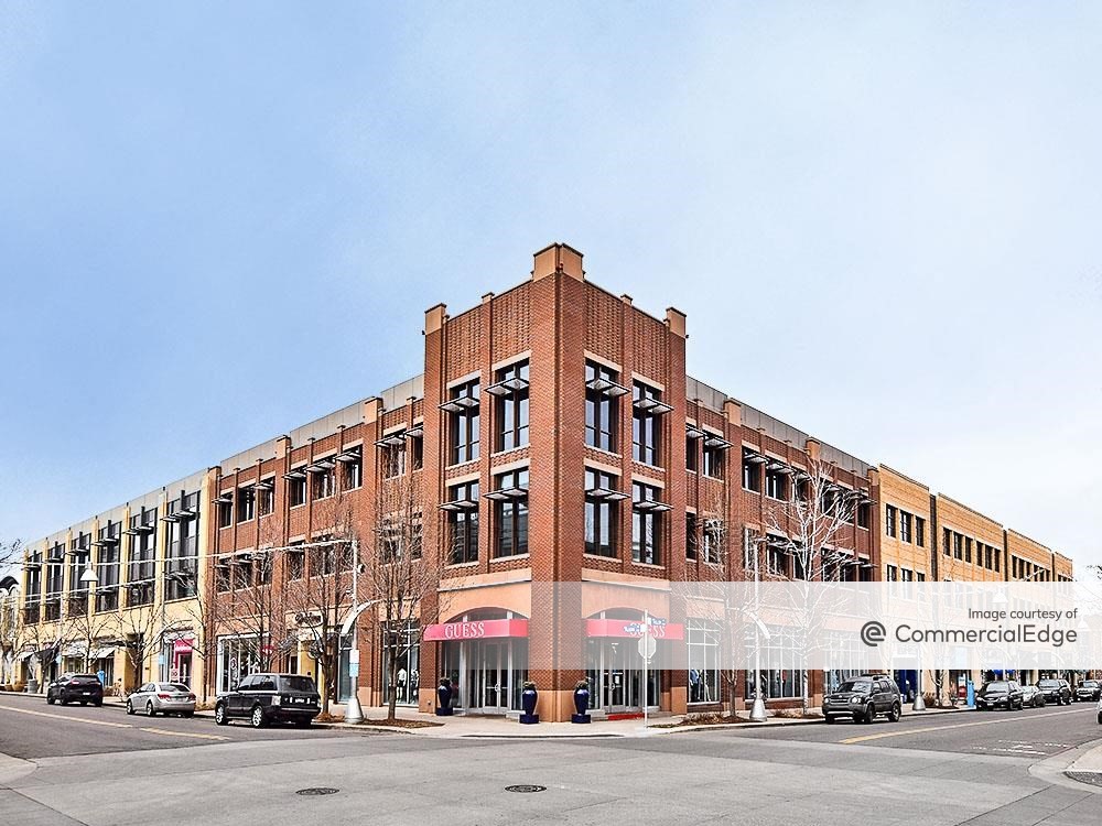 One of the office buildings within the Belmar mixed-use development in Lakewood, Colo.