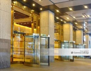 Lobby area at 100 Wall St. in Manhattan.