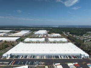 Aerial shot of Lacey I-5 Logistics Center, a property in Lacey, Wash., owned by Dermody Partners.
