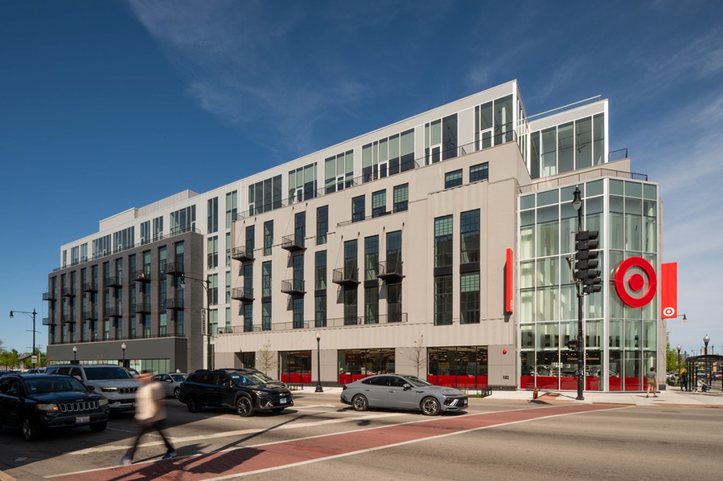Formerly an Art Deco Sears built in 1938, MG2’s 6 Corners Lofts in Chicago is an adaptive reuse project that informs flexible design principles used for new construction. The Art Deco exterior has been preserved but modernized, by punching out windows and adding balconies to create residential units. Image by John Boehm 
