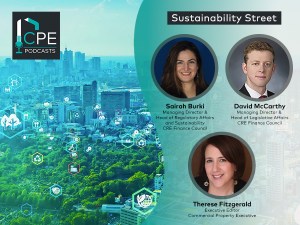 Podcast art of Sairah Burki and David McCarthy of the Commercial Real Estate Finance Council