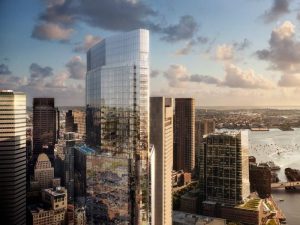 Exterior photo of Hines’ South Station office tower in Boston