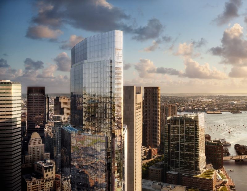 Exterior photo of Hines’ South Station office tower in Boston