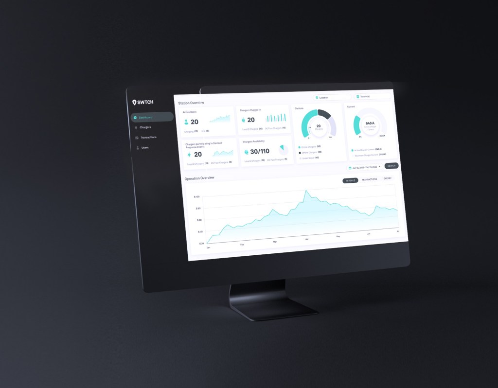 The SWTCH portal's dashboard