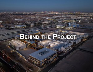 Nocturnal aerial view of UnCommons in Las Vegas