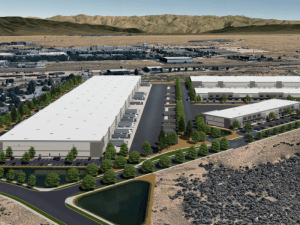 Rendering of the first phase of the Eastport Logistics development in Boise, Idaho