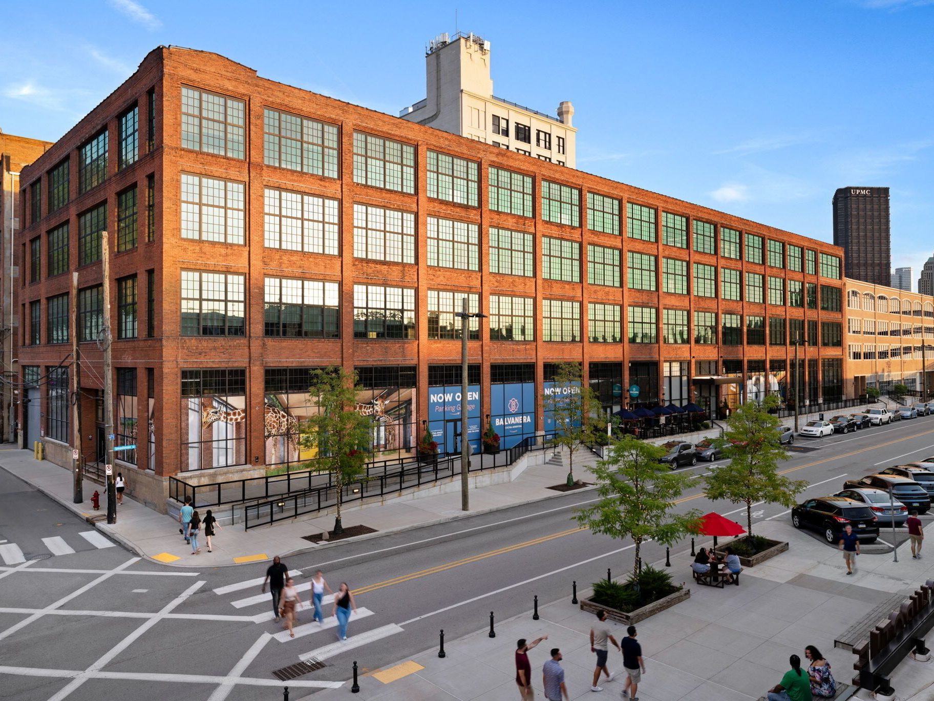 Exterior shot of 1600 Smallman, a four-story, 125,000-square-foot mixed-use property in Pittsburgh, originally completed in 1921 as a warehouse.