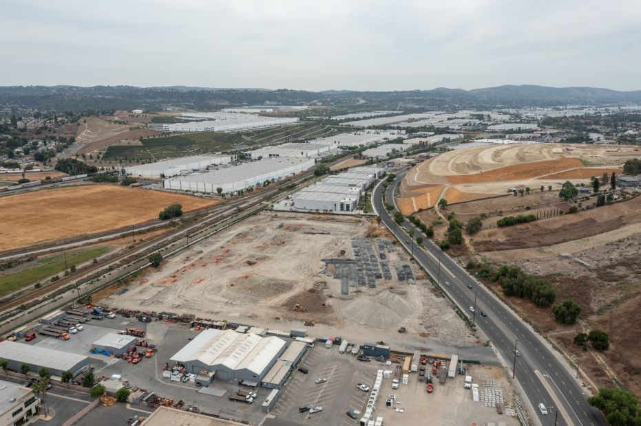 Image of construction site at CapRock West Valley Logistics in Walnut, Calif.