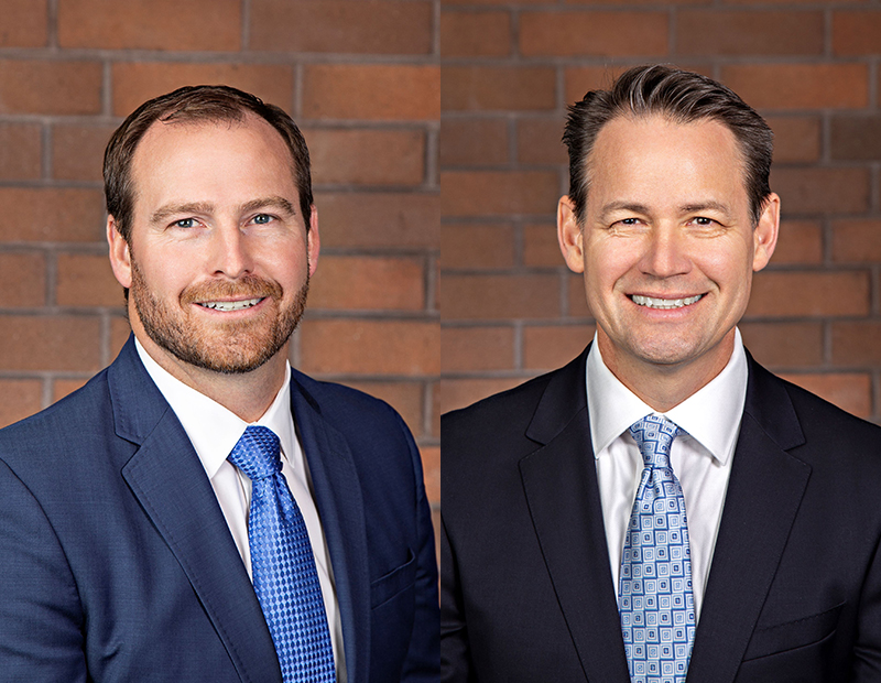 Headshots of Taylor Arnett, Senior Vice President, Acquisitions, and Bob O’Neill, Executive Vice President, Acquisitions, CapRock Partners.
