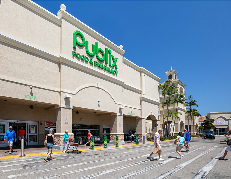 Exterior of Publix at Grand Bay Plaza in Fort Myer, Fla.