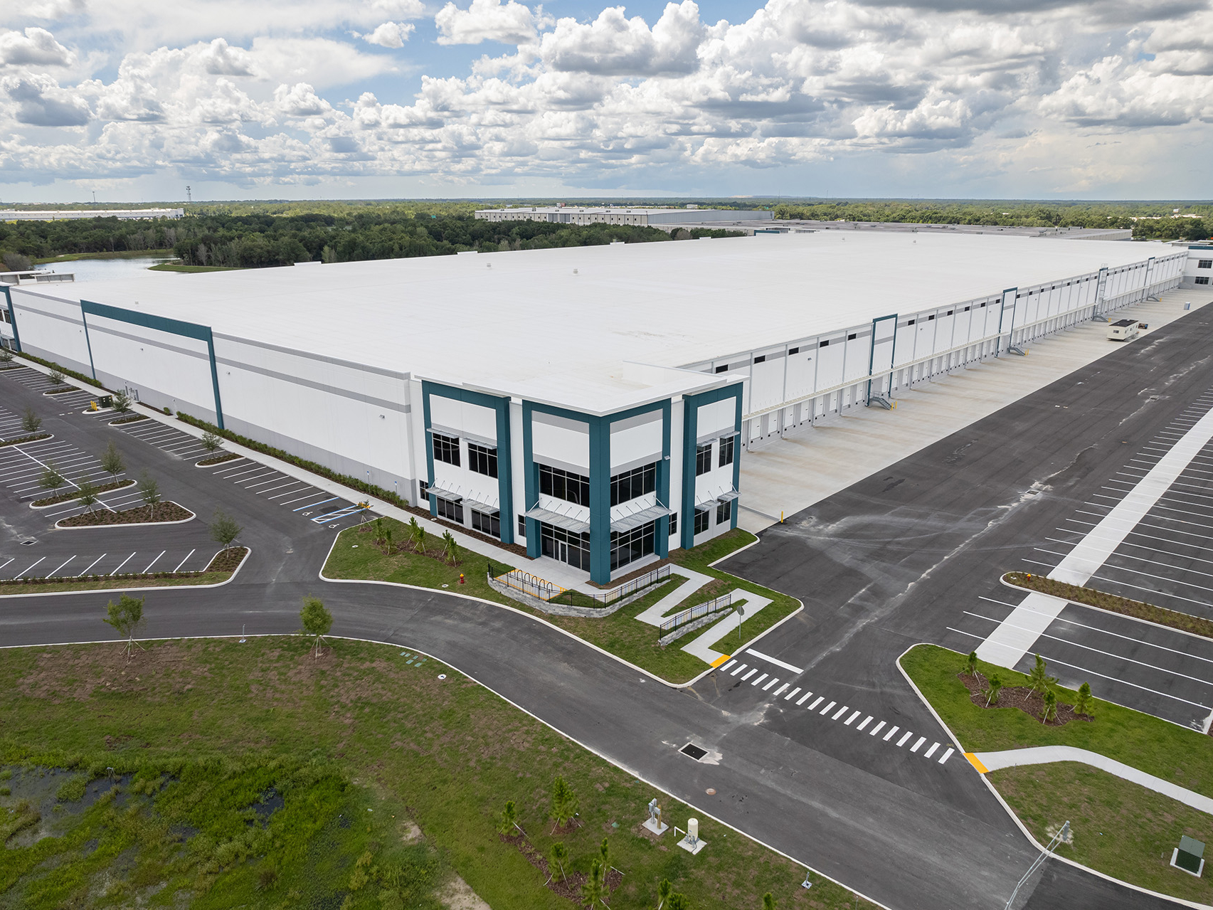 Aerial shot of LCP 200, an industrial facility in Lakeland, Fla.