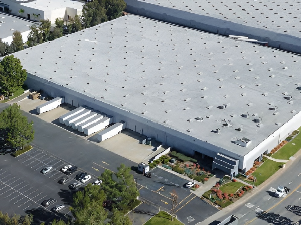Aerial shot of the industrial property purchased by MSI from Blackstone in the City of Industry, Calif.