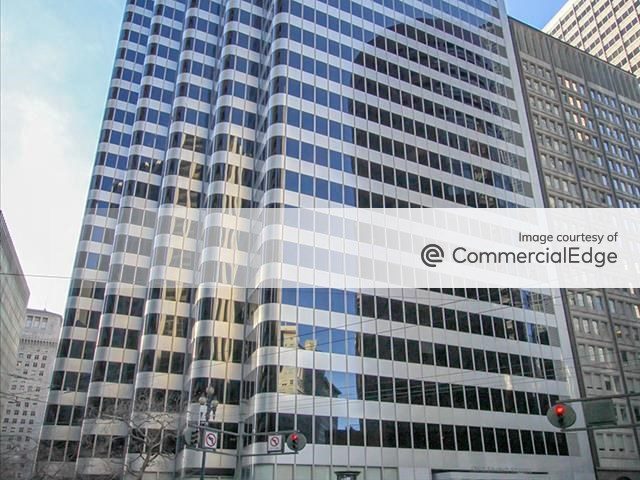 Exterior shot of One Front Street, an office building in San Francisco.