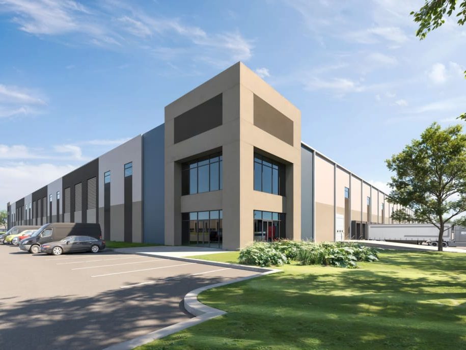 Exterior rendering of Building 1 at Simpsonville 64 Logistics Park in Simpsonville, Ky.