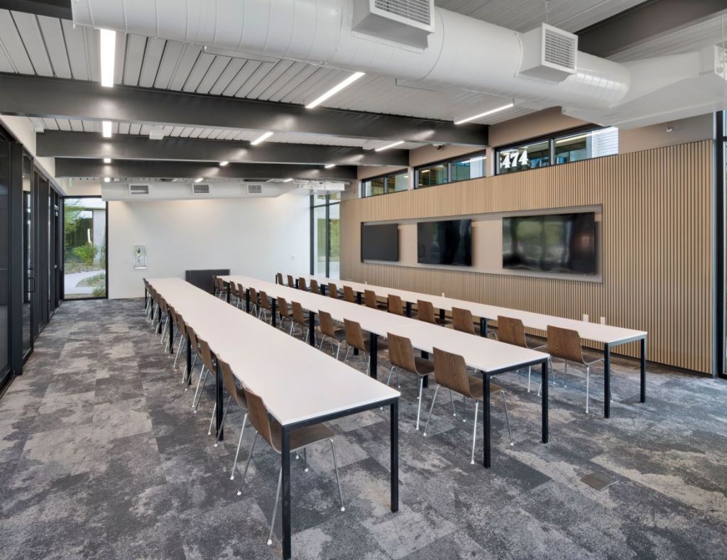 Interior shot of a conference space at The Assembly