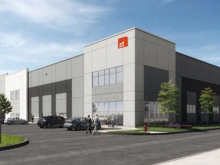 Rendering of one of ZT Systems facilities, at 101 Velocity Drive in Georgetown, Texas