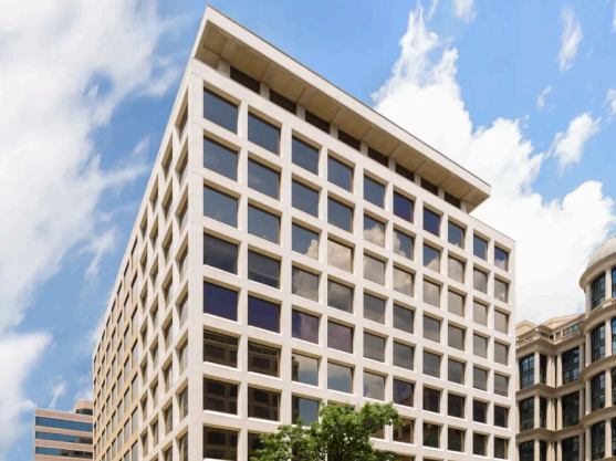 Exterior shot of the Marshall B. Coyne office building, a 154,666-square-foot, 12-story property in Washington, D.C.