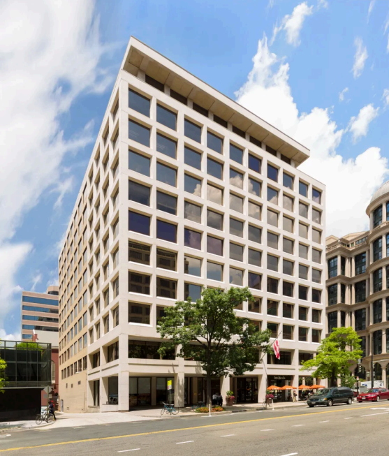 Exterior shot of the Marshall B. Coyne office building, a 154,666-square-foot, 12-story property in Washington, D.C.